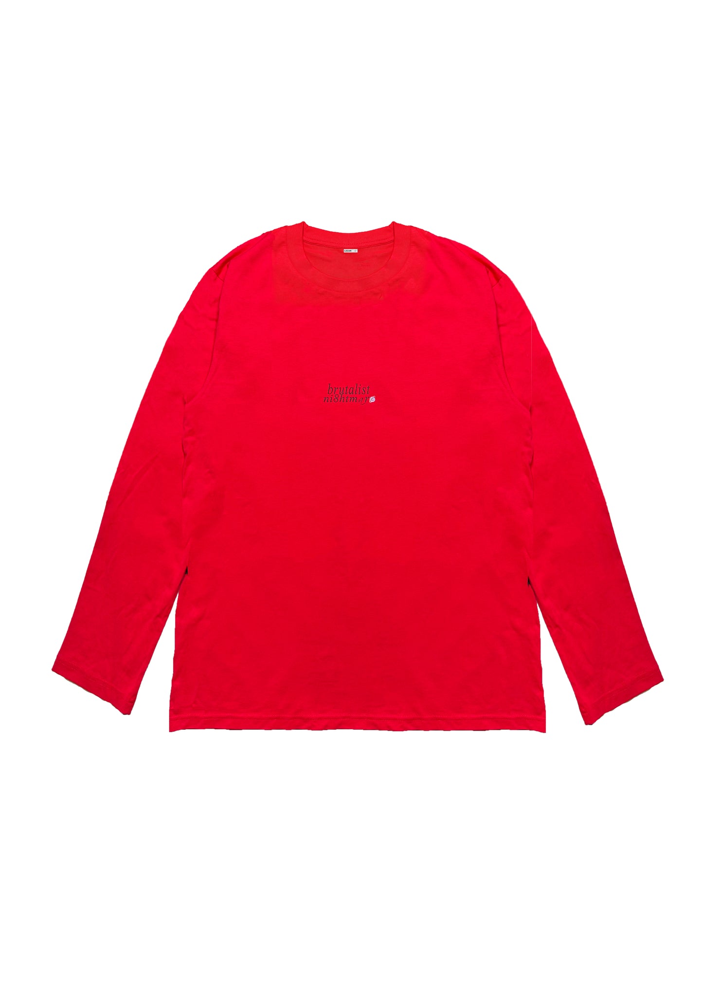 BRUTALIST NIGHTMARE LONGSLEEVE T-SHIRT - OXIDE RED