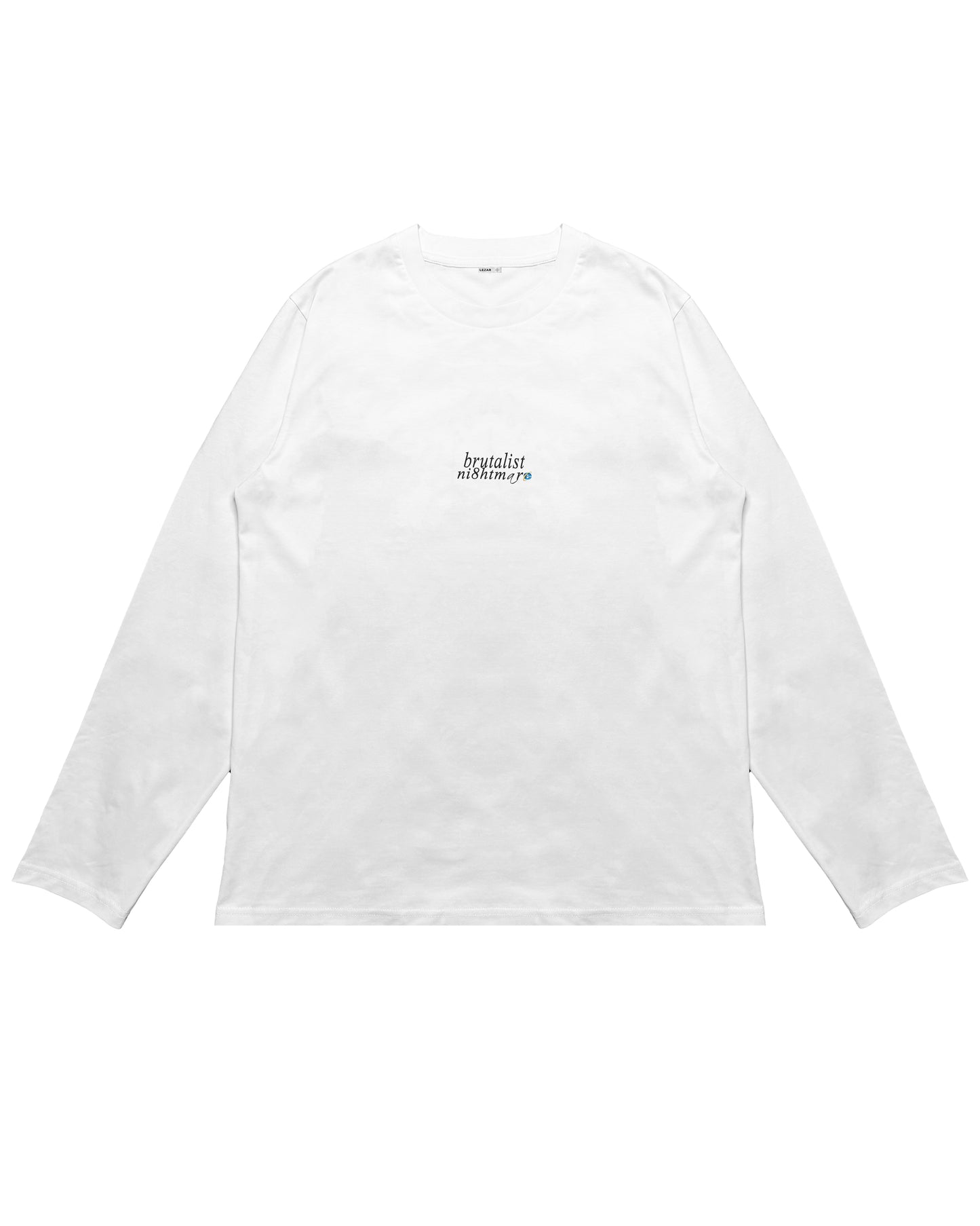 BRUTALIST NIGHTMARE LONGSLEEVE T-SHIRT - CALCIUM WHITE