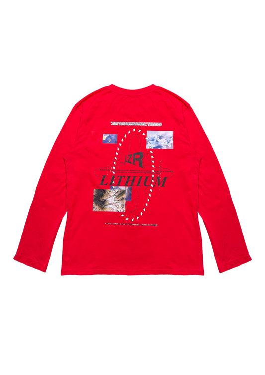 BRUTALIST NIGHTMARE LONGSLEEVE T-SHIRT - OXIDE RED