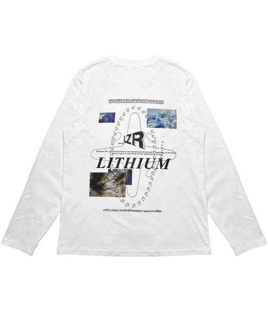 BRUTALIST NIGHTMARE LONGSLEEVE T-SHIRT - CALCIUM WHITE